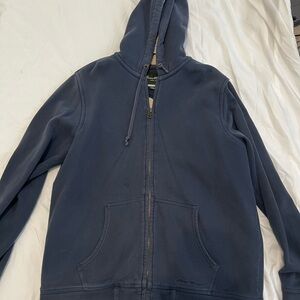 Eddie Bauer Dark Blue Fleece-Lined Hoodie
